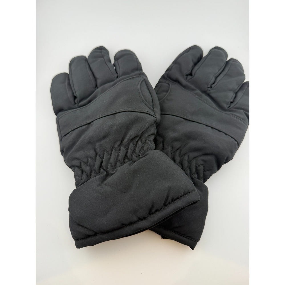 Winter Gloves Mens M Black Polyester Insulated PVC Palm
